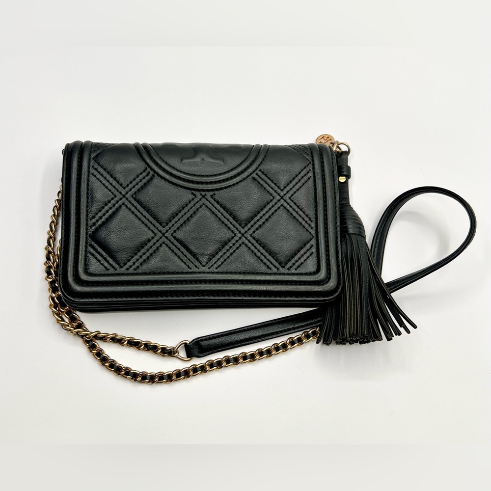 ❌❌ SOLD❌❌ Tory Burch Black Quilted Crossbody Bag with Tassel - Picture 15 of 15
